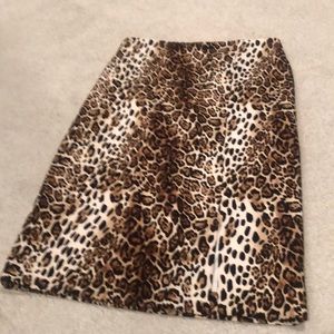 White House black market leopard print skirt